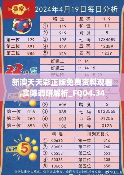 新澳天天彩正版免费资料观看,实际调研解析_FQO4.34