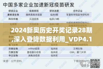 2024新奥历史开奖记录28期,深入登降数据利用_VDP4.17