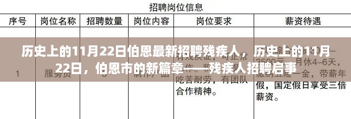 历史上的11月22日伯恩最新招聘残疾人，历史上的11月22日，伯恩市的新篇章——残疾人招聘启事