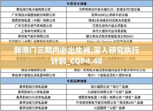 新澳门三期内必出生肖,深入研究执行计划_CQP4.48