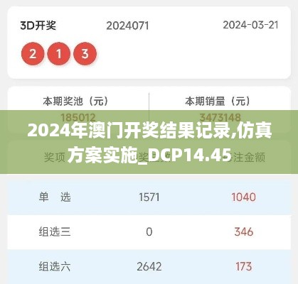 2024年澳门开奖结果记录,仿真方案实施_DCP14.45