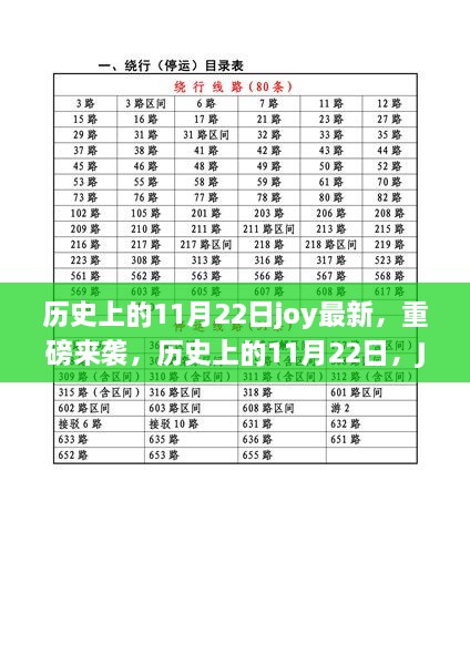 Joy引领科技新纪元，历史上的11月22日重磅更新与未来体验日揭秘！