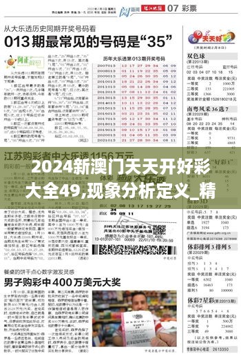 2024新澳门天天开好彩大全49,现象分析定义_精致生活版RDB2.34