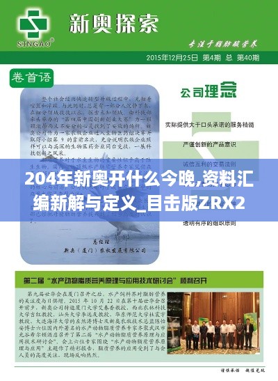 204年新奥开什么今晚,资料汇编新解与定义_目击版ZRX2.11