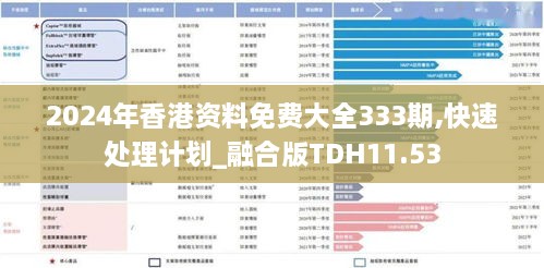 2024年香港资料免费大全333期,快速处理计划_融合版TDH11.53