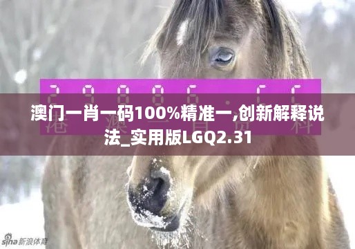 澳门一肖一码100%精准一,创新解释说法_实用版LGQ2.31