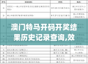 澳门特马开码开奖结果历史记录查询,效率评估方案_清新版UVZ2.13