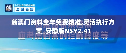 新澳门资料全年免费精准,灵活执行方案_安静版NSY2.41