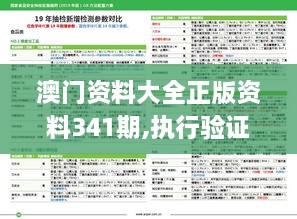 澳门资料大全正版资料341期,执行验证计划_影像版AXO2.65