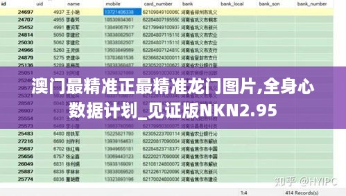 澳门最精准正最精准龙门图片,全身心数据计划_见证版NKN2.95