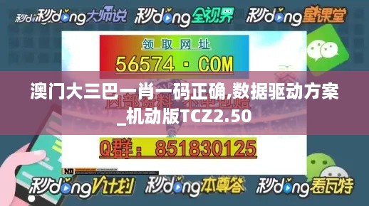 澳门大三巴一肖一码正确,数据驱动方案_机动版TCZ2.50