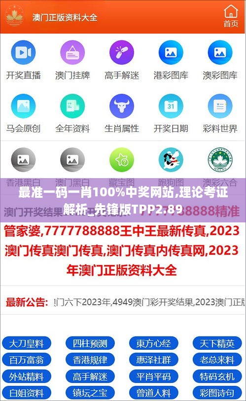 最准一码一肖100%中奖网站,理论考证解析_先锋版TPP2.89