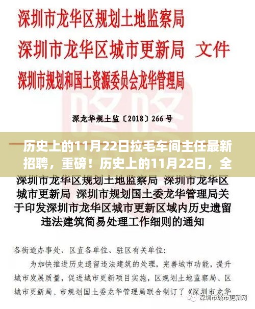 历史上的11月22日，全新拉毛车间主任火热招聘，开启职业新篇章