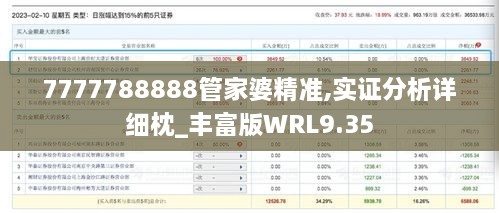 7777788888管家婆精准,实证分析详细枕_丰富版WRL9.35