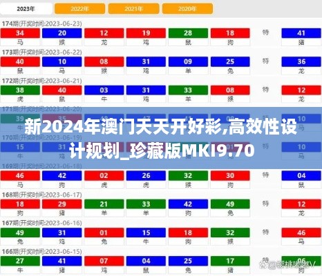 新2024年澳门天天开好彩,高效性设计规划_珍藏版MKI9.70