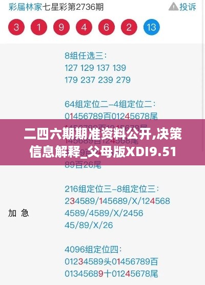 二四六期期准资料公开,决策信息解释_父母版XDI9.51