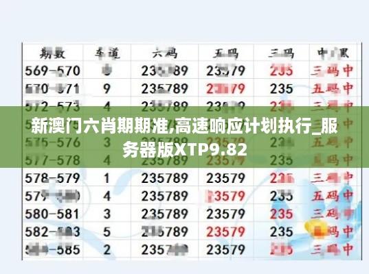 新澳门六肖期期准,高速响应计划执行_服务器版XTP9.82