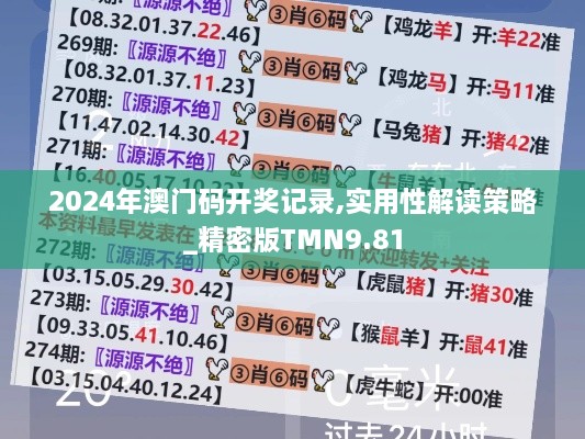 2024年澳门码开奖记录,实用性解读策略_精密版TMN9.81