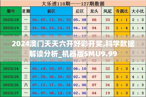 2024澳门天天六开好彩开奖,科学数据解读分析_机器版SMU9.99