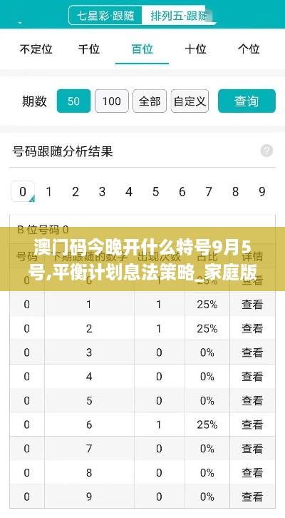 澳门码今晚开什么特号9月5号,平衡计划息法策略_家庭版HHG9.13