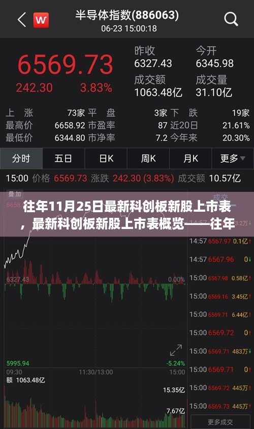 往年11月25日科创板新股上市表概览与数据深度剖析，最新新股上市数据发布