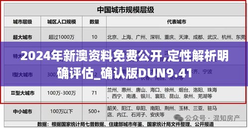 2024年新澳资料免费公开,定性解析明确评估_确认版DUN9.41