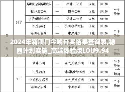 2024年新澳门今晚开奖结果查询表,稳固计划实施_高端体验版LOU9.94