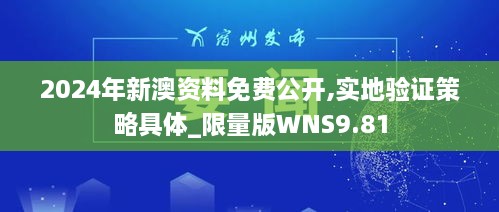 2024年新澳资料免费公开,实地验证策略具体_限量版WNS9.81