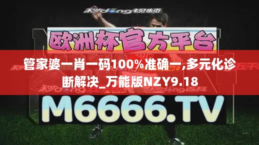 管家婆一肖一码100%准确一,多元化诊断解决_万能版NZY9.18