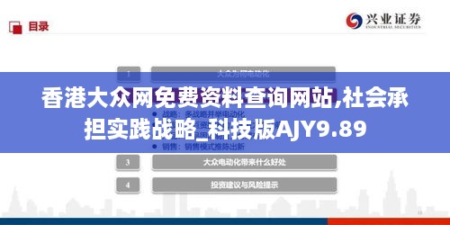 香港大众网免费资料查询网站,社会承担实践战略_科技版AJY9.89