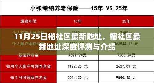 11月25日榴社区最新地址，榴社区最新地址深度评测与介绍