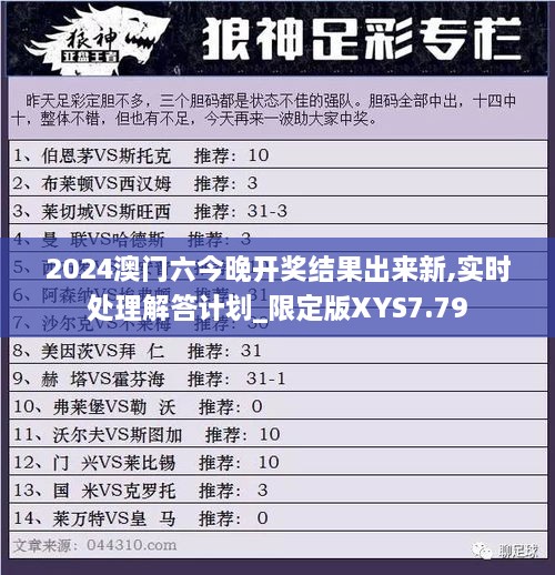 2024澳门六今晚开奖结果出来新,实时处理解答计划_限定版XYS7.79