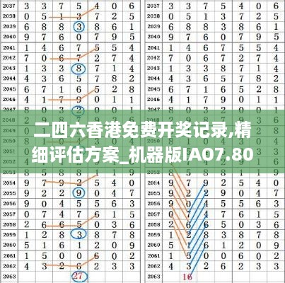 二四六香港免费开奖记录,精细评估方案_机器版IAO7.80