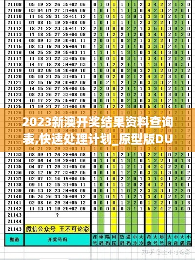 2023新澳开奖结果资料查询表,快速处理计划_原型版DUU7.32