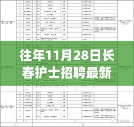 往年11月28日长春护士招聘最新信息及概览