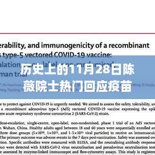 陈薇院士疫苗回应引领时代潮流，历史上的11月28日回顾与热议