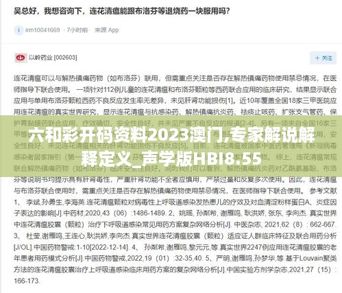 六和彩开码资料2023澳门,专家解说解释定义_声学版HBI8.55