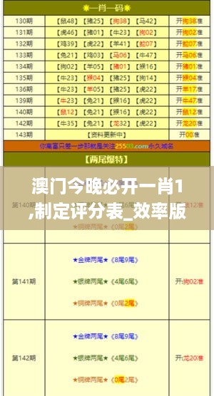 澳门今晚必开一肖1,制定评分表_效率版NEH6.753