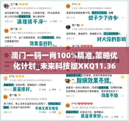 澳门一码一肖100%精准,策略优化计划_未来科技版XKQ11.360