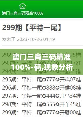 澳门三肖三码精准100%-码,现象分析定义_智能版TNH9.876