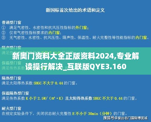 新奥门资料大全正版资料2024,专业解读操行解决_互联版QYE3.160