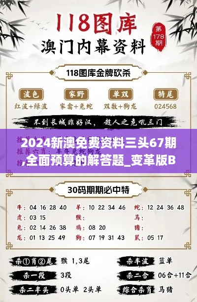 2024新澳免费资料三头67期,全面预算的解答题_变革版BXB46.421