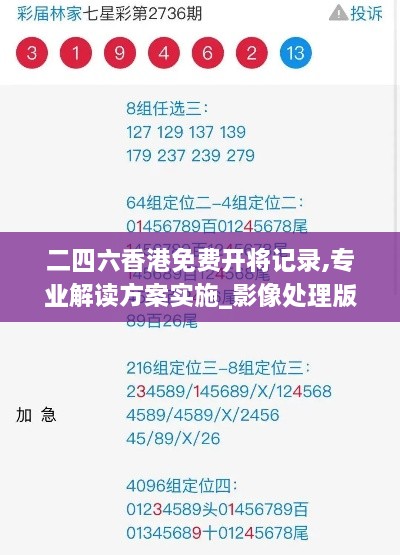 二四六香港免费开将记录,专业解读方案实施_影像处理版OEF35.774