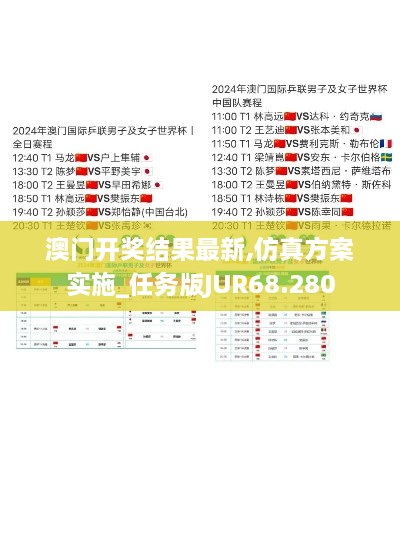 澳门开奖结果最新,仿真方案实施_任务版JUR68.280