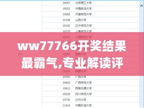 ww77766开奖结果最霸气,专业解读评估_绝版BYI51.322