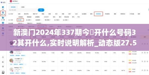 新澳门2024年337期今睌开什么号码32其开什么,实时说明解析_动态版27.561-5