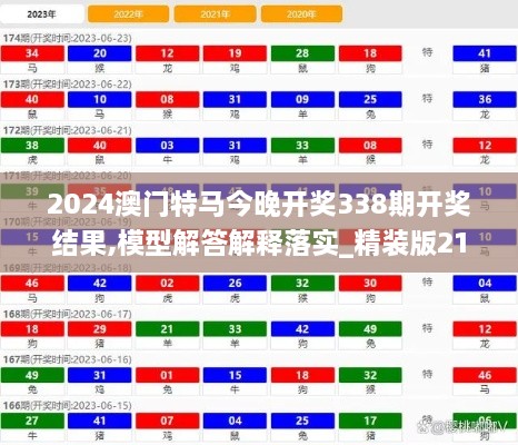 2024澳门特马今晚开奖338期开奖结果,模型解答解释落实_精装版21.229-9