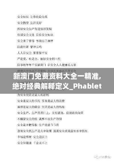 新澳门免费资料大全一精准,绝对经典解释定义_Phablet18.728