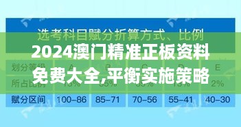 2024澳门精准正板资料免费大全,平衡实施策略_8K2.567