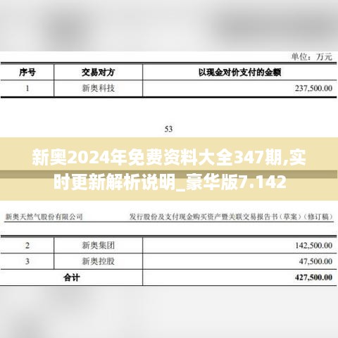 新奥2024年免费资料大全347期,实时更新解析说明_豪华版7.142